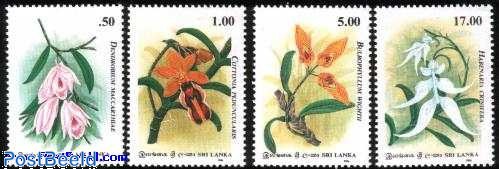 Stamp 1994, Sri Lanka (Ceylon) Orchid association 4v, 1994 - Collecting ...