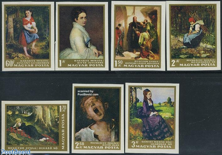 Stamp 1966, Hungary Paintings 7v imperforated, 1966 - Collecting Stamps ...