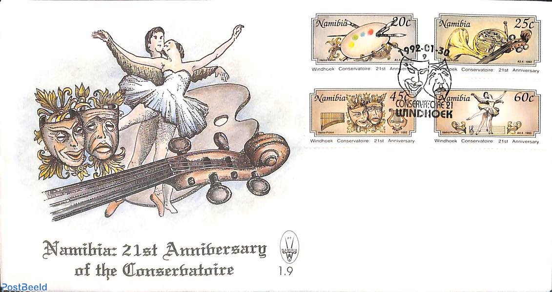 Stamp 1992, Namibia Conservatorium 4v, 1992 - Collecting Stamps