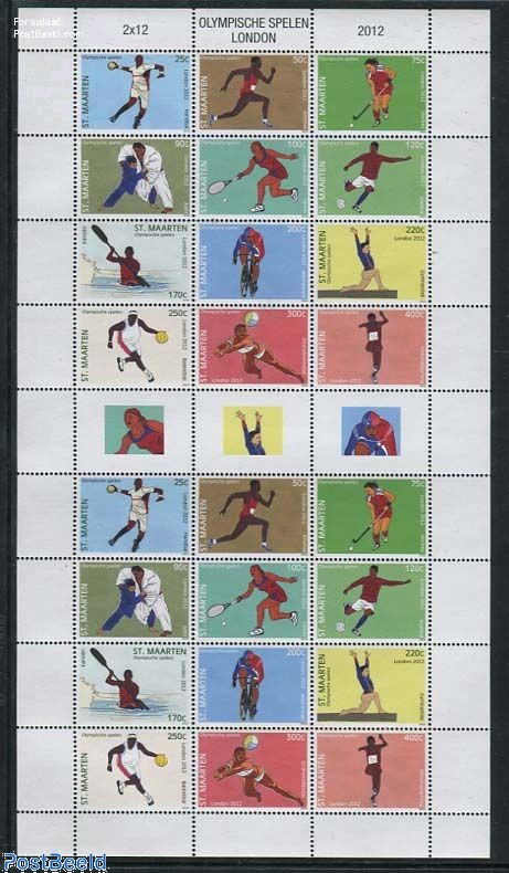 Stamp 2012, St. Maarten Olympic Games London sheet, 2012 - Collecting ...