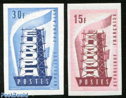 Stamp 1956, France Europa 2v, imperforated, 1956 - Collecting Stamps ...