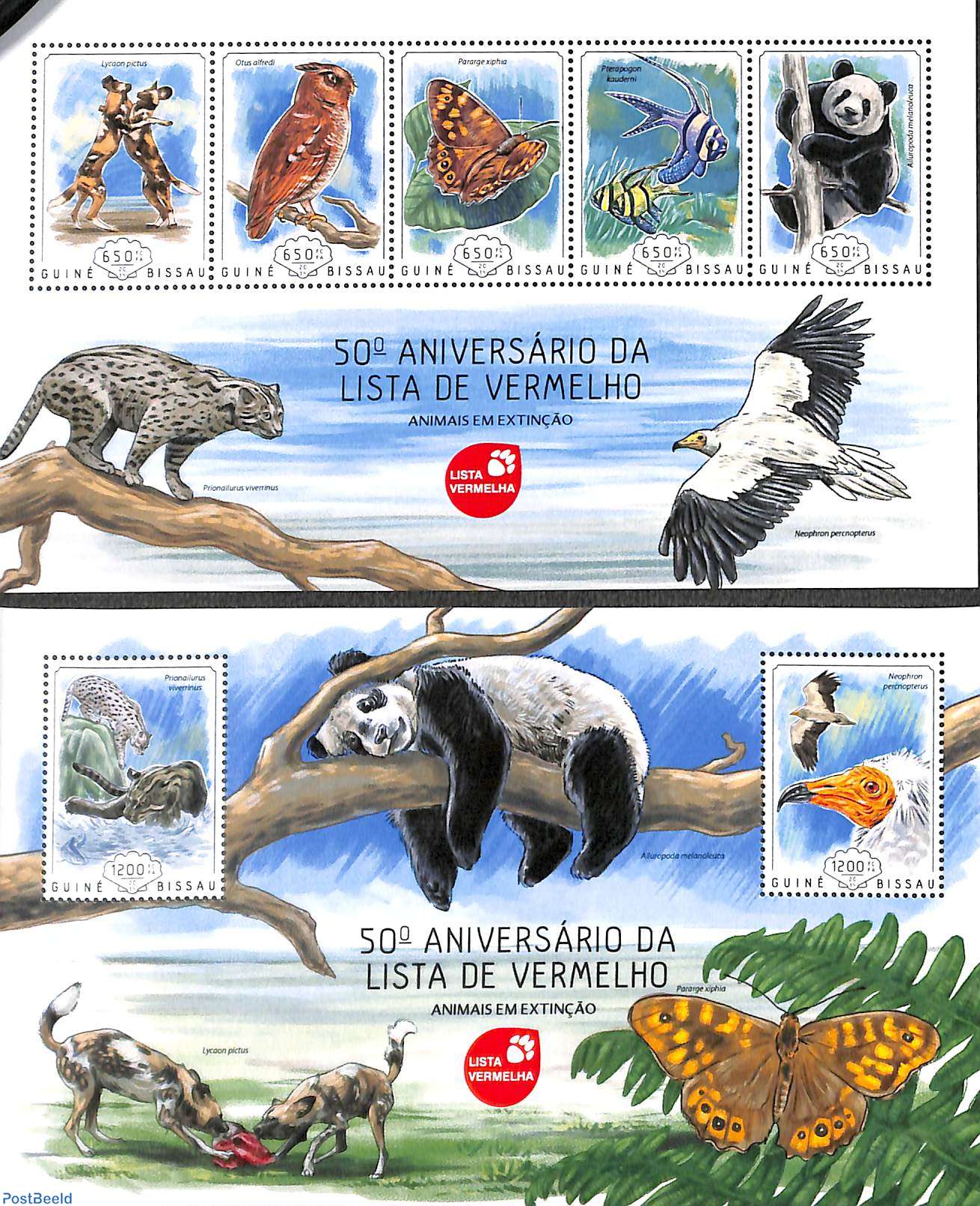 Stamp 2014, Guinea Bissau Red list animals 2 s/s, 2014 - Collecting Stamps  - PostBeeld - Online Stamp Shop - Collecting