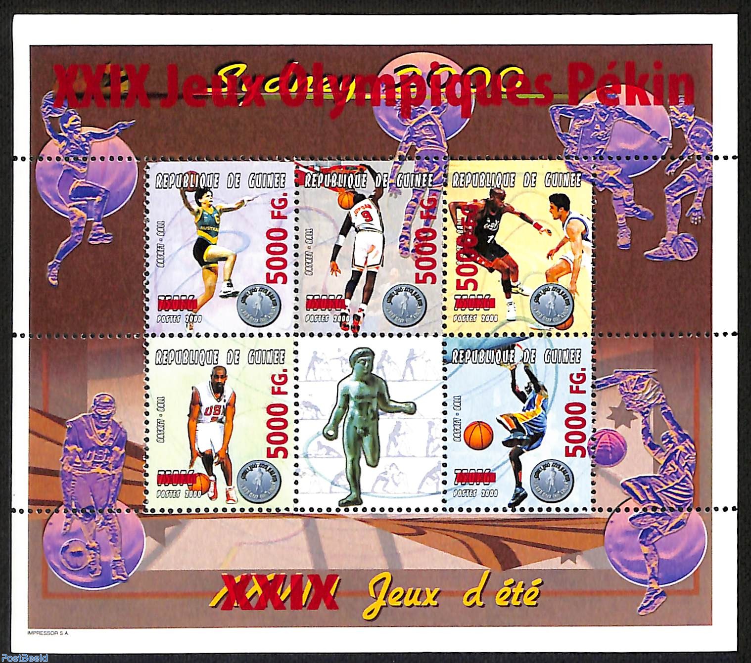 Stamp 2008, Guinea, Republic olympic games, overprint, 2008 - Collecting Stamps - PostBeeld - Online Stamp Shop
