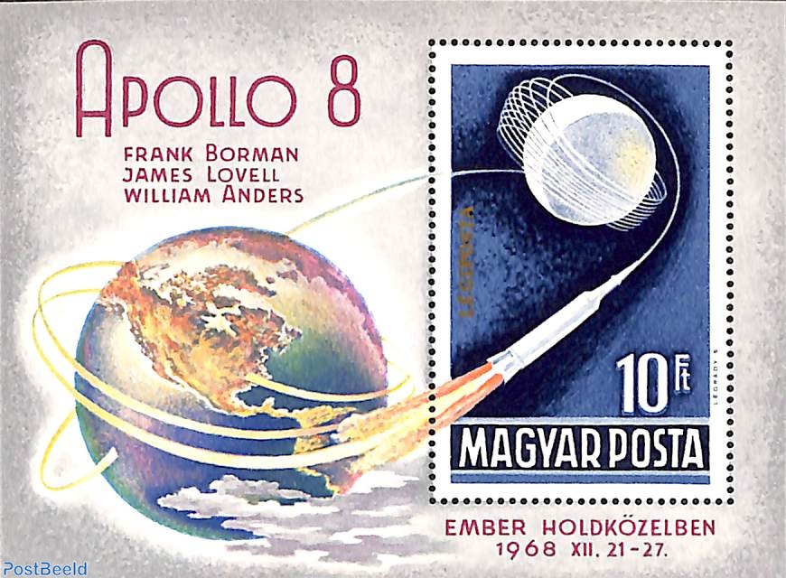 Stamp 1969, Hungary Apollo 8 s/s, 1969 - Collecting Stamps - PostBeeld -  Online Stamp Shop - Collecting