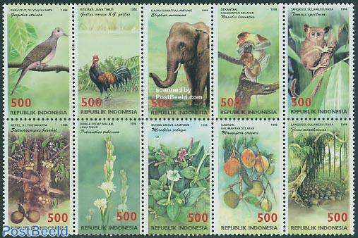 Stamp 1998, Indonesia Flora & fauna 10v [++++], 1998 - Collecting Stamps -  PostBeeld - Online Stamp Shop - Collecting
