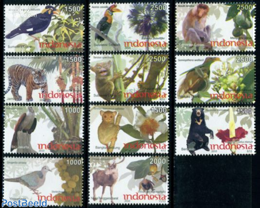 Stamp 2010, Indonesia Flora & Fauna 11v, 2010 - Collecting Stamps -  PostBeeld - Online Stamp Shop - Collecting