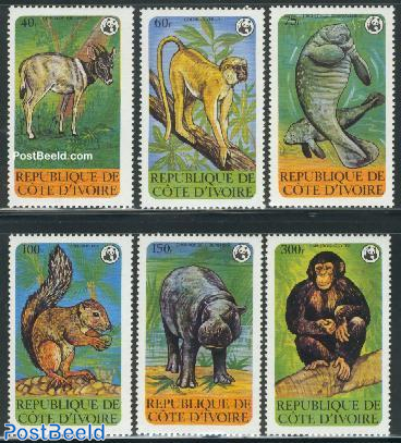 Stamp 1979, Ivory Coast WWF, Endangered animals 6v, 1979 - Collecting  Stamps - PostBeeld - Online Stamp Shop - Collecting
