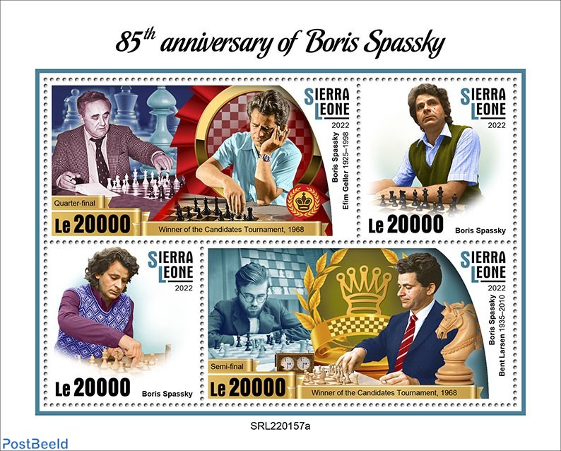 2022, 85th anniversary of Boris Spassky s/s