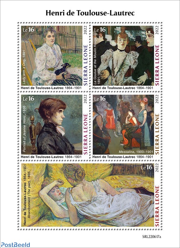 Stamp 2022, Sierra Leone Henri de ToulouseLautrec, 2022 Collecting
