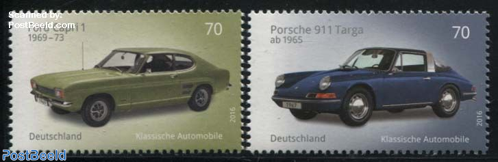 Stamp 2016, Germany, Federal Republic Classic Cars, Porsche 911