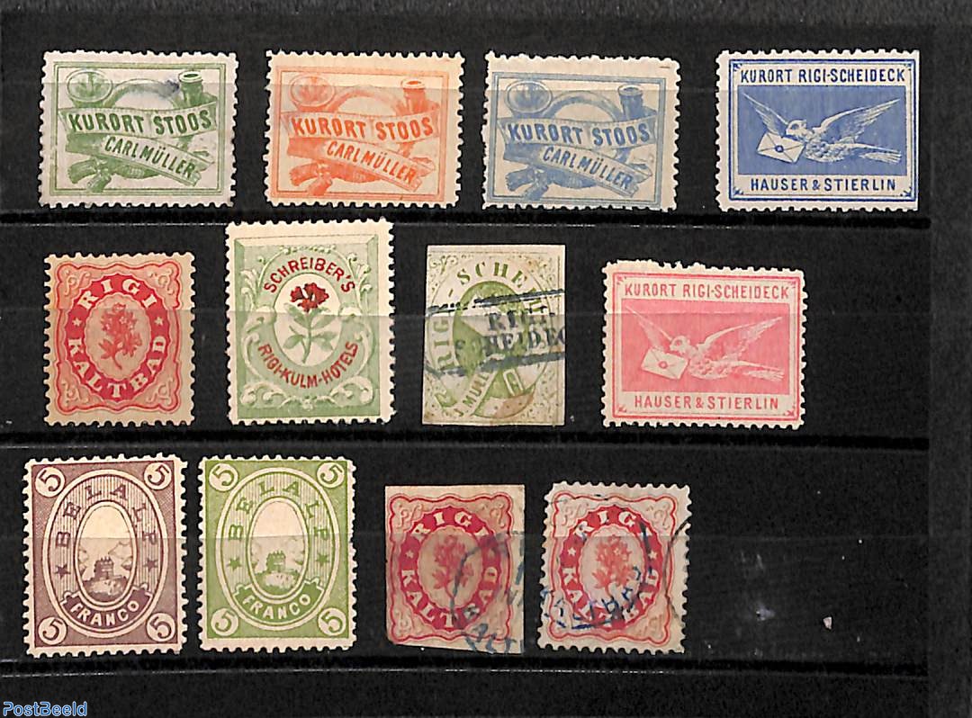 Stamp 1920, Switzerland 12 Hotel post stamps */o, 1920 - Collecting Stamps  - PostBeeld - Online Stamp Shop - Collecting