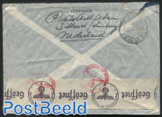 Letter from Sittard to USA, Returned due to broken postal connection