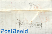 Folding invoice and letter sent from St Petersburg to The Hague