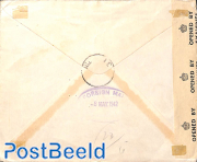 Censored letter with special postmark CENSUUR SURINAME 
